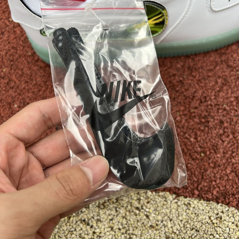 Nike Air Force 1 White Green Silver Hook Change Hook DH7341 100 Sneakers men women