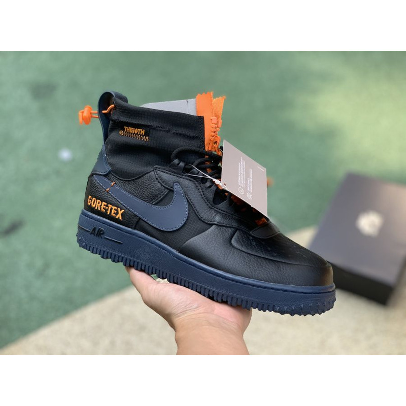 Nike Air Force 1 WTR GORE TEX Black Orange CQ7211 001 Sneakers men women