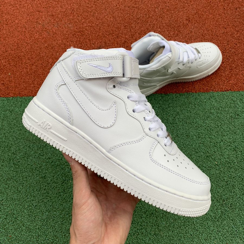 Nike Air Force 1 07 MID GS All White 366731 100Sneakers men women
