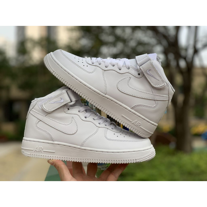 Nike Air Force 1 07 MID GS All White 366731 100Sneakers men women