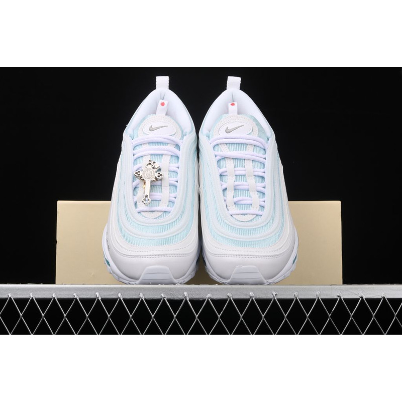 Mschf x Inri Air Max 97 Jesus Shoes Ice Blue Grey Black 3M Sneaker men women