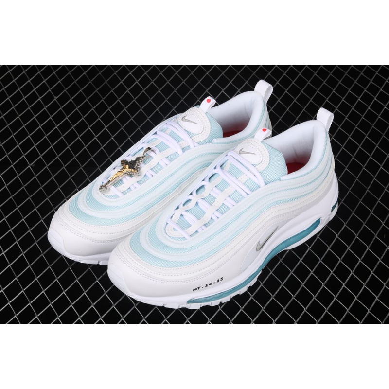 Mschf x Inri Air Max 97 Jesus Shoes Ice Blue Grey Black 3M Sneaker men women