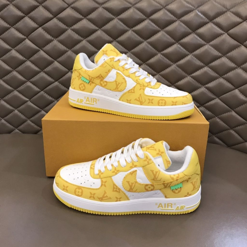l**is V*t*n x nike air force 1 yellow sneakers
