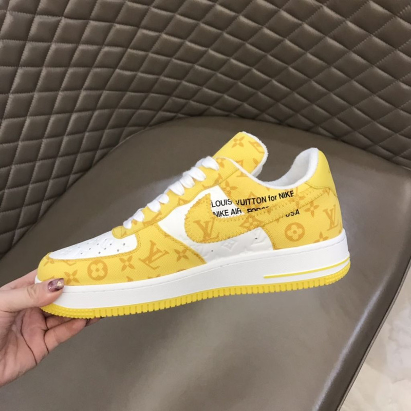 l**is V*t*n x nike air force 1 yellow sneakers