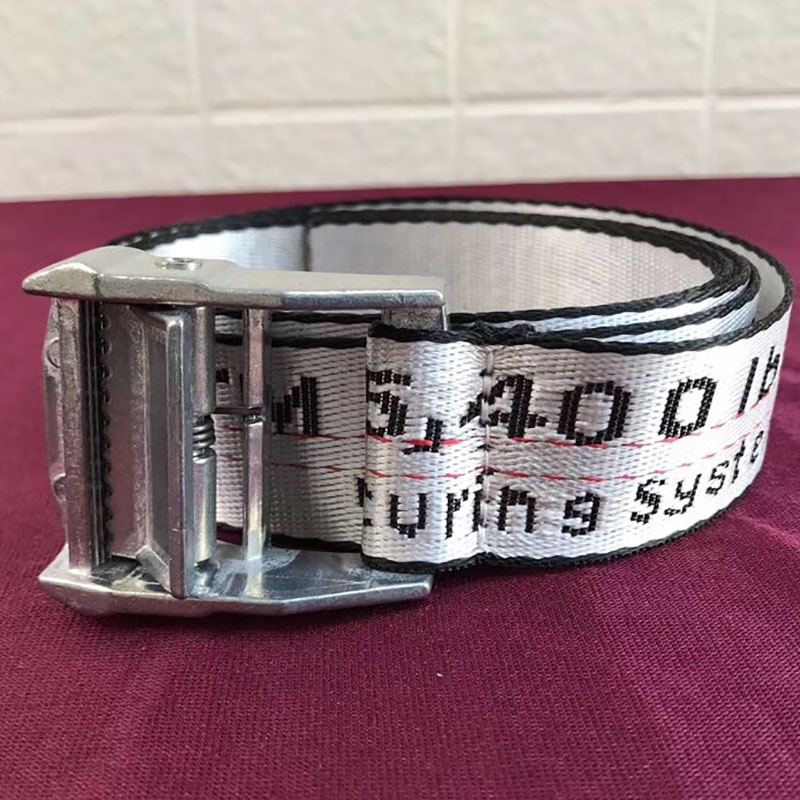 Off-White Waist Belt in White With Silver Buckle
