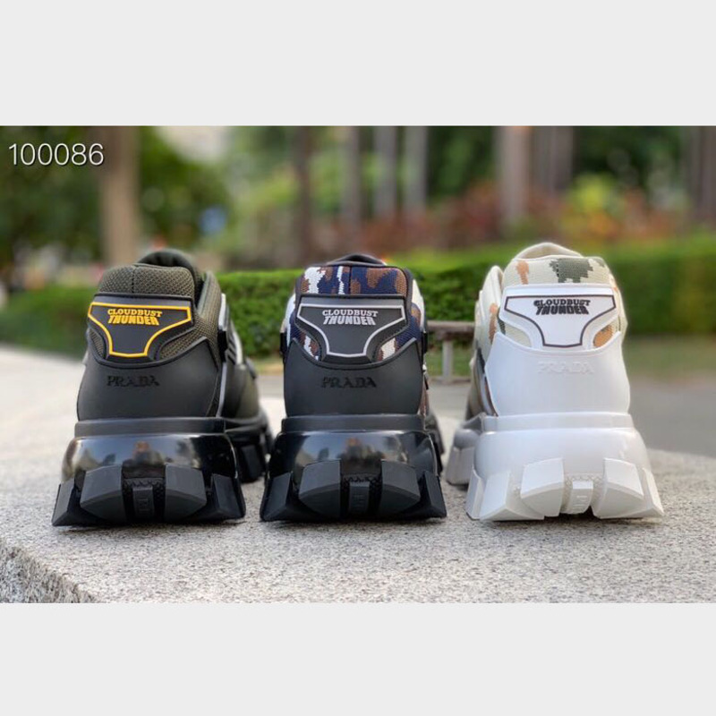 Pra*a camo rubber-knit sneakers multicolor