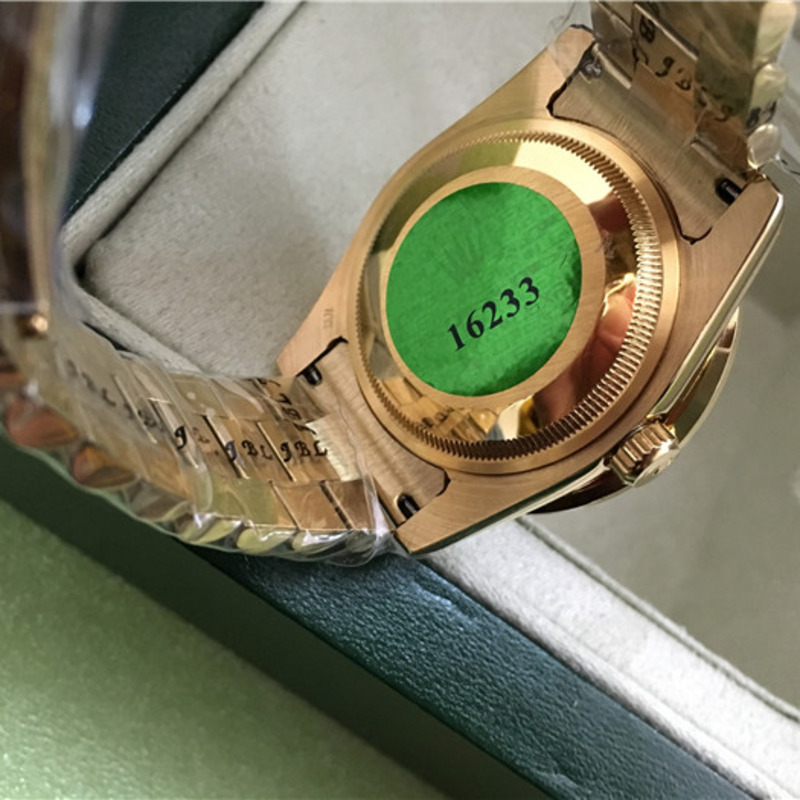 high quality rolex day date ii president yellow gold custom Di*m*nd watch