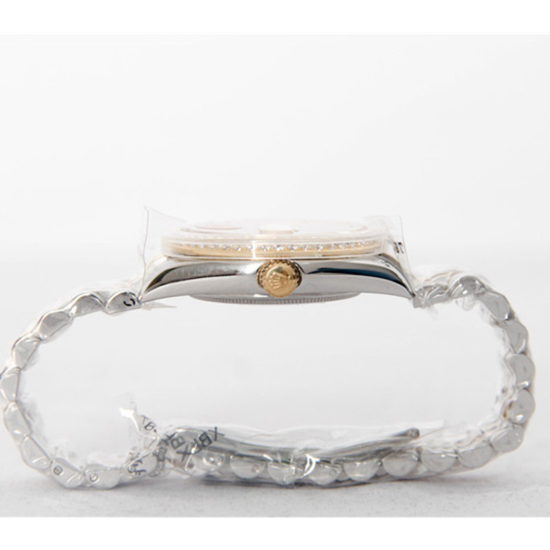 high quality rolex datejust stainless steel and jubille bracelet champagne Di*m*nd dial full Di*m*nd bezel watch