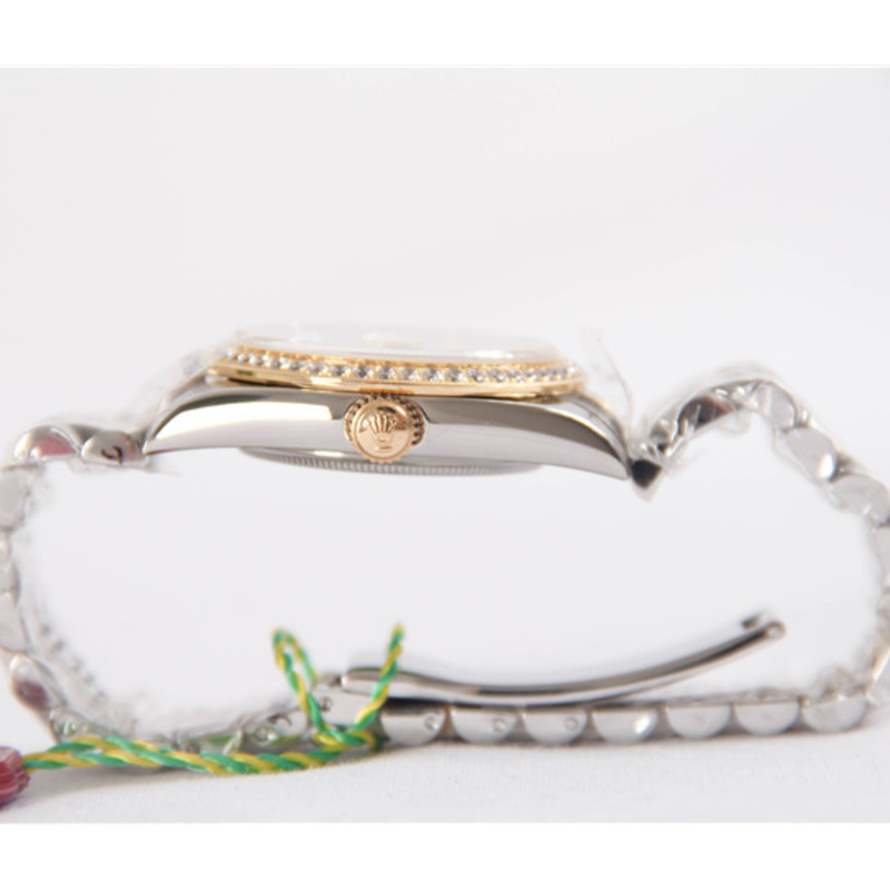 high quality rolex yellow gold stainless steel datejust Di*m*nd dome bezel wristwatch