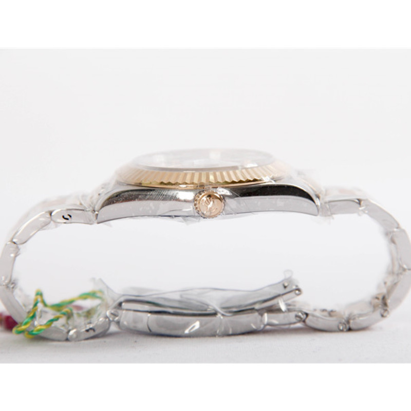 high quality rolex two color gold datejust coral Di*m*nd dial wristwatch ref 179173