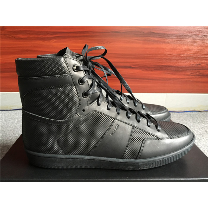 Limited Version Black Leather High-Top Sneakers?