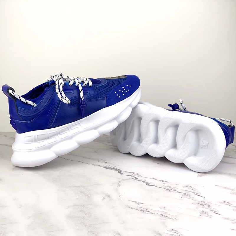Versace Chain Reaction Sneakers in Blue